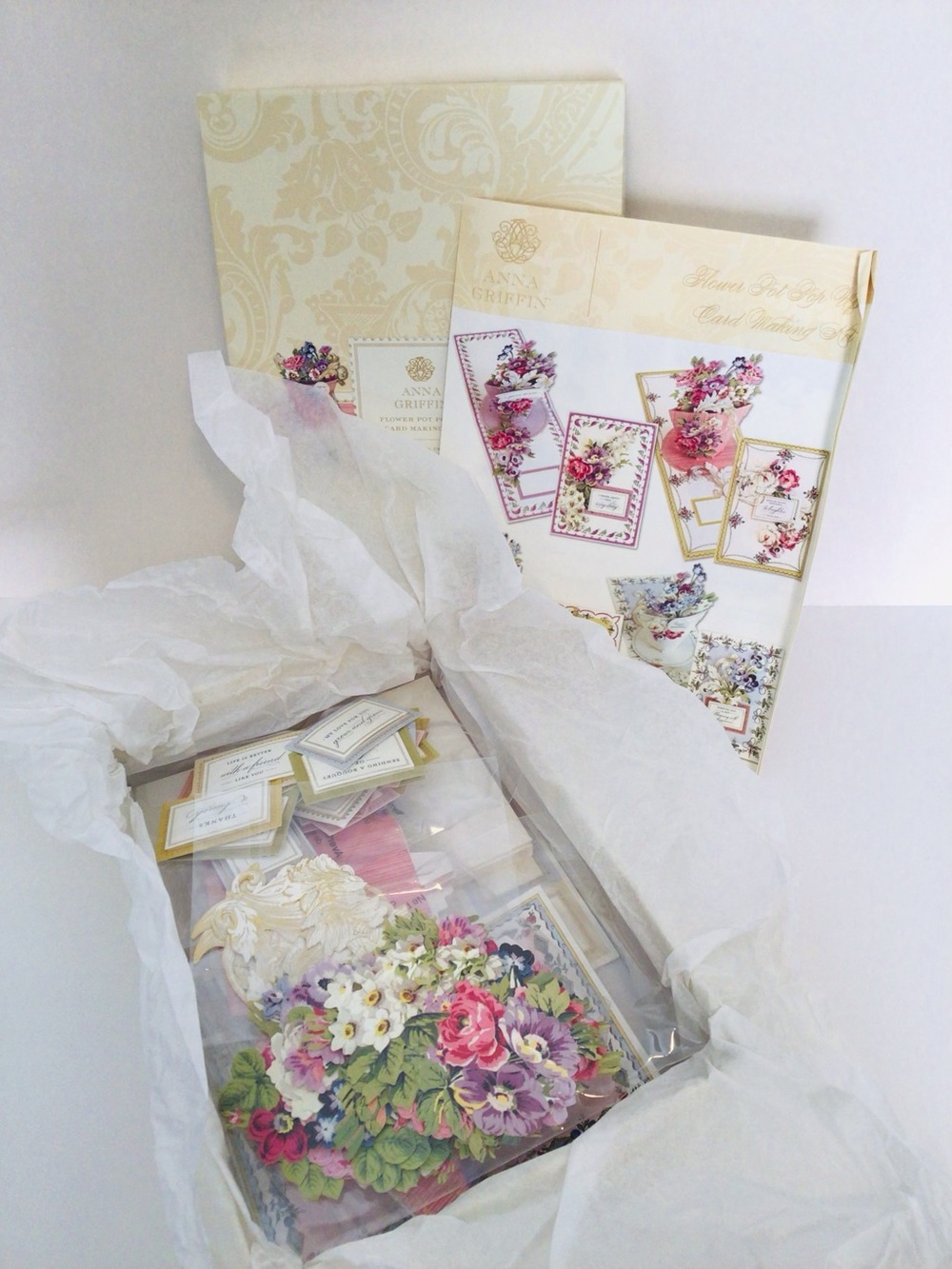 Anna Griffin Flower Pot Pop Up Card Kit AG1260 Makes 20 Cards COMPLETE UNUSED - Picture 2 of 16